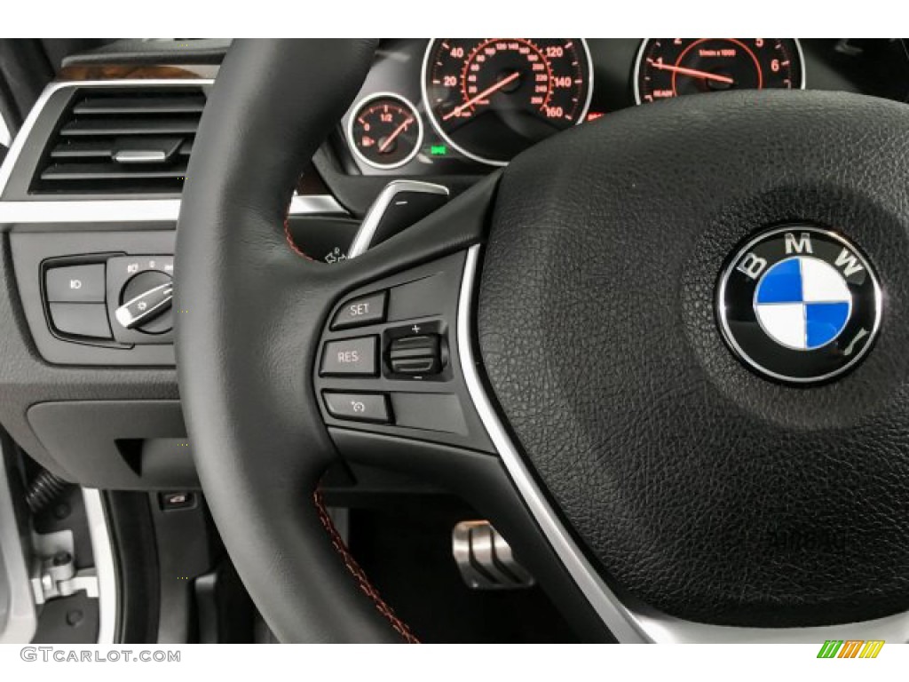 2019 BMW 4 Series 430i Coupe Black Steering Wheel Photo #132808850