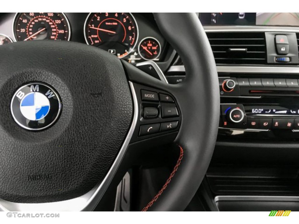 2019 BMW 4 Series 430i Coupe Black Steering Wheel Photo #132808868
