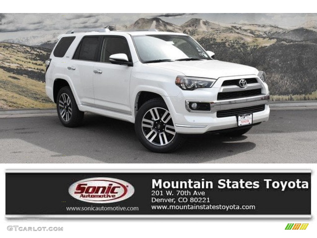 2019 4Runner Limited 4x4 - Blizzard White Pearl / Redwood photo #1