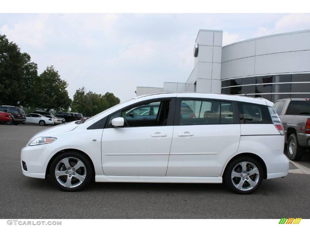 2007 MAZDA5 Sport - Whitewater Pearl Mica / Black photo #2