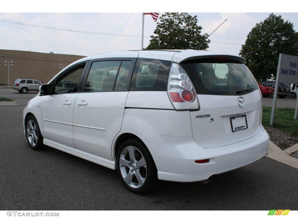 2007 MAZDA5 Sport - Whitewater Pearl Mica / Black photo #3