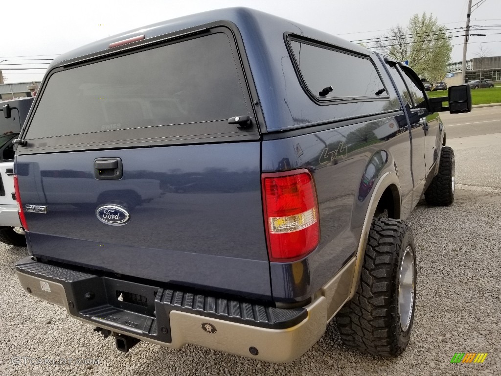 2004 F150 Lariat SuperCab 4x4 - Medium Wedgewood Blue Metallic / Tan photo #6