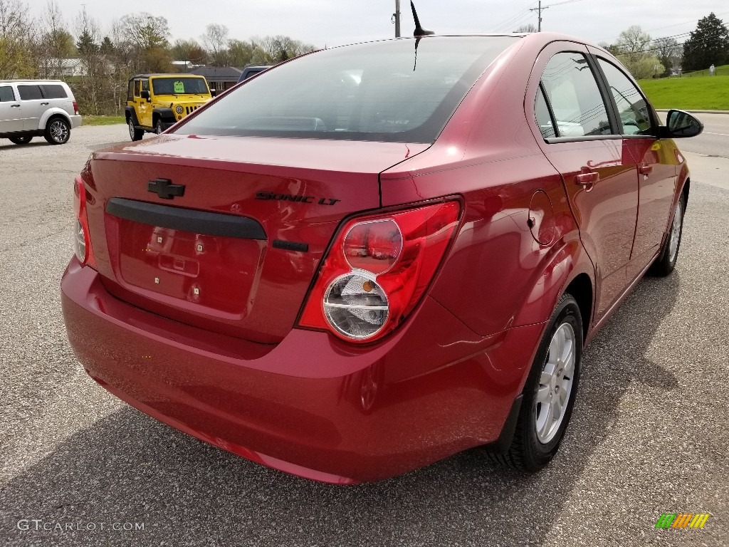 2013 Sonic LT Sedan - Victory Red / Jet Black/Dark Titanium photo #3
