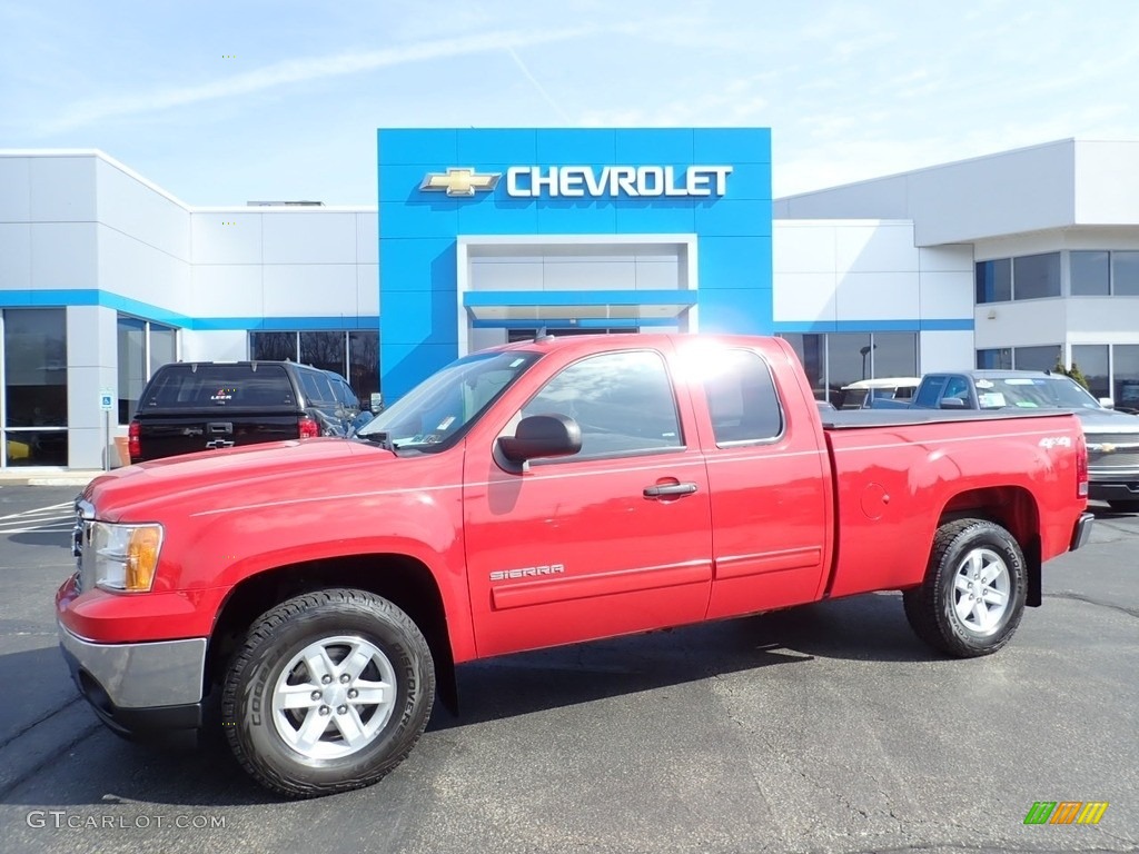 2013 Sierra 1500 SLE Extended Cab 4x4 - Fire Red / Ebony photo #1