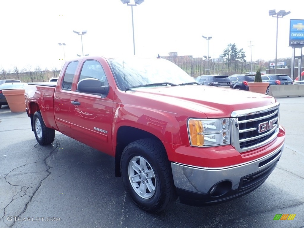 2013 Sierra 1500 SLE Extended Cab 4x4 - Fire Red / Ebony photo #10