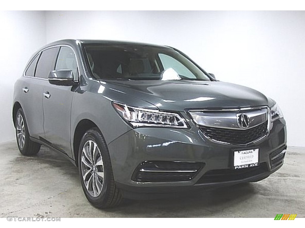 2016 MDX SH-AWD Technology - Forest Mist Metallic / Parchment photo #5