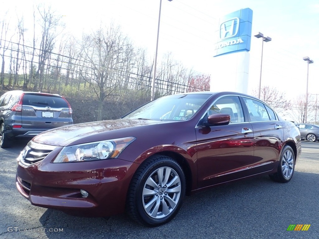 2012 Accord EX-L V6 Sedan - Basque Red Pearl II / Black photo #1