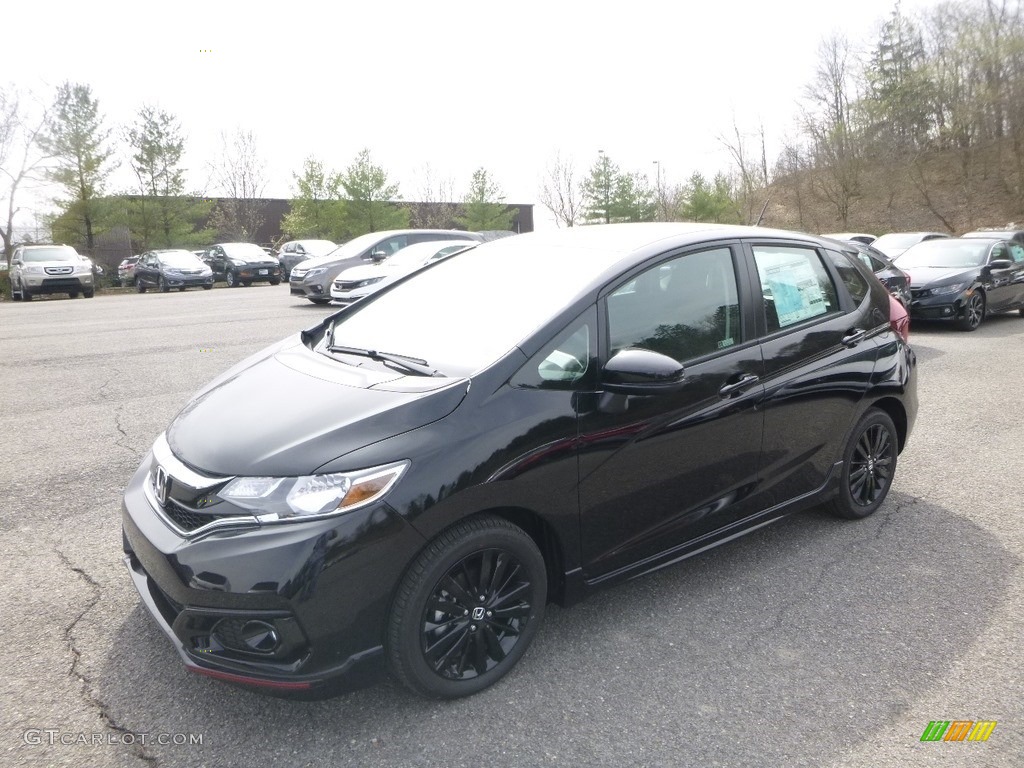 Crystal Black Pearl 2019 Honda Fit Sport Exterior Photo #132835452