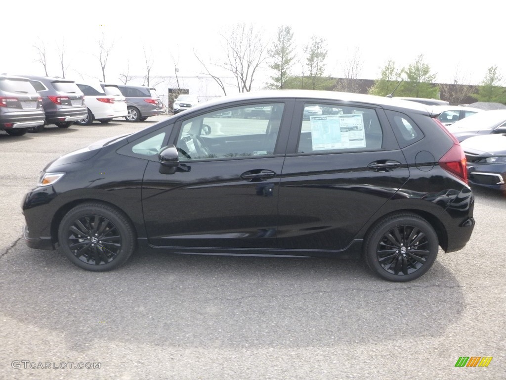 Crystal Black Pearl 2019 Honda Fit Sport Exterior Photo #132835464