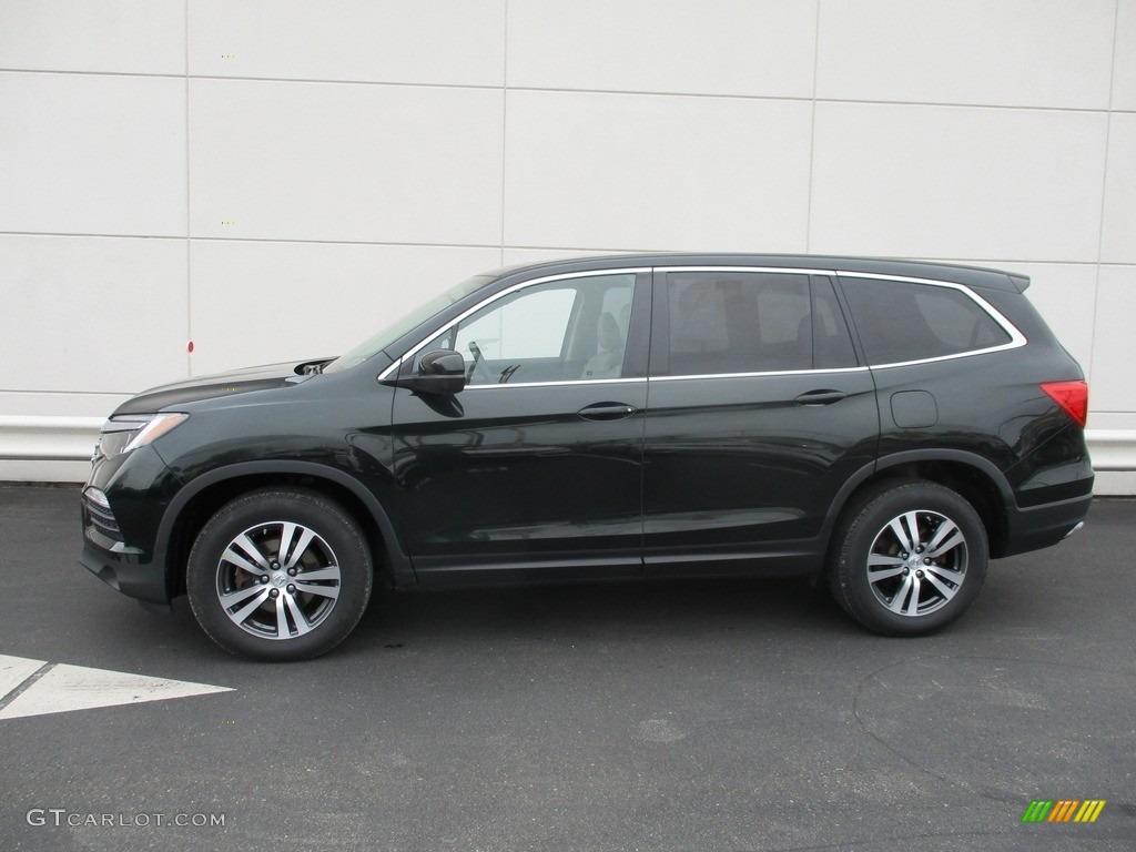 2016 Pilot EX-L AWD - Black Forest Pearl / Beige photo #2