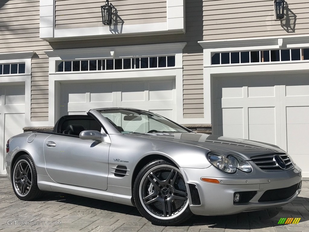 2005 SL 65 AMG Roadster - Brilliant Silver Metallic / Charcoal photo #2