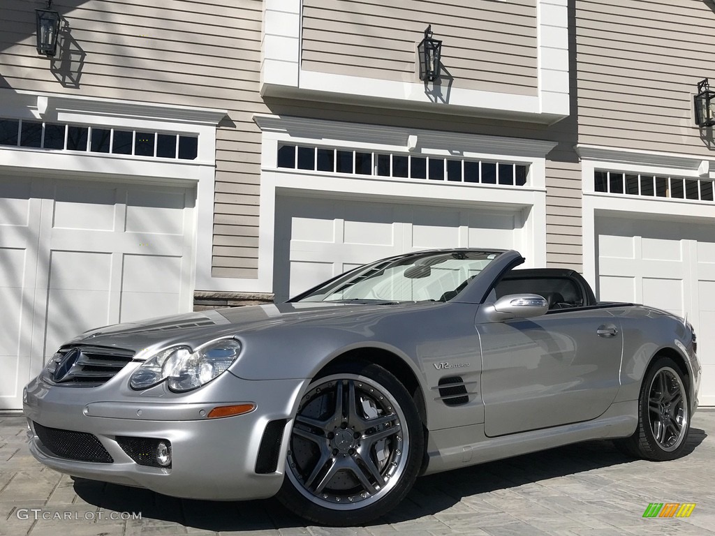 2005 SL 65 AMG Roadster - Brilliant Silver Metallic / Charcoal photo #4