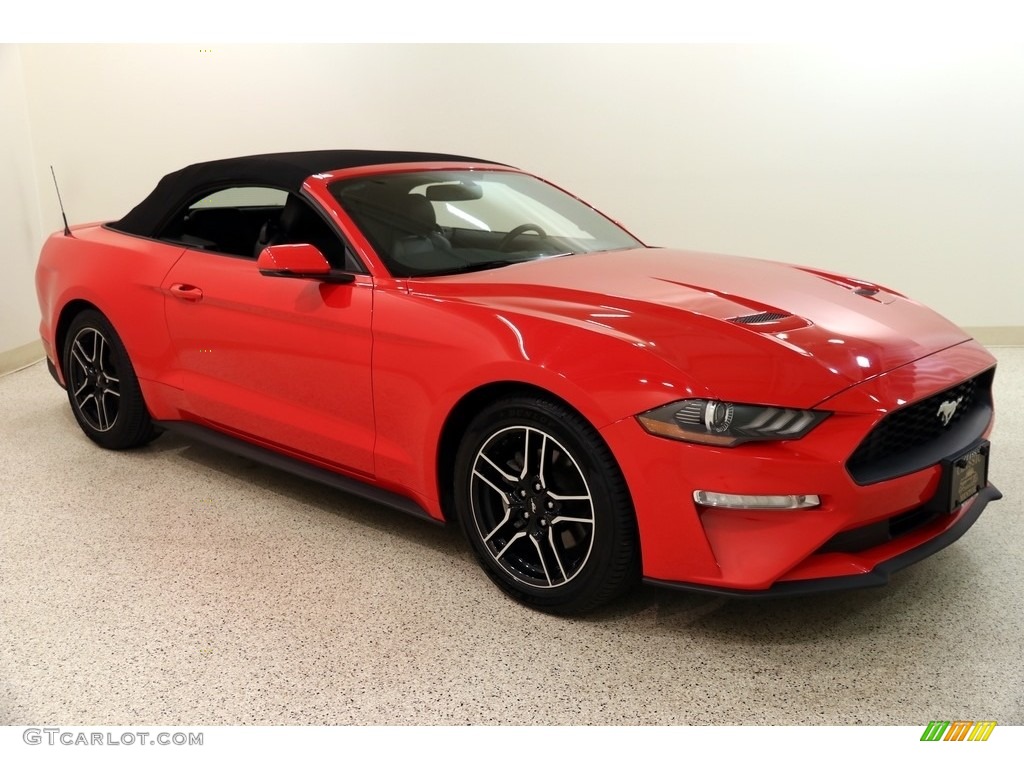 2018 Mustang EcoBoost Premium Convertible - Race Red / Ebony photo #2