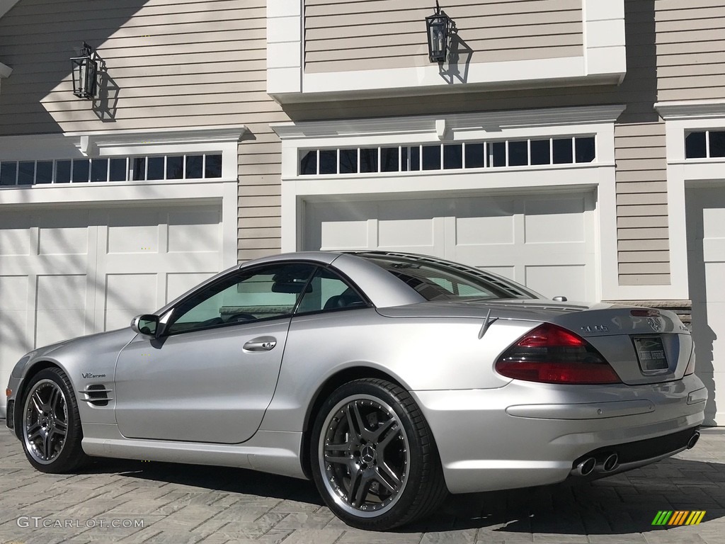 2005 SL 65 AMG Roadster - Brilliant Silver Metallic / Charcoal photo #78