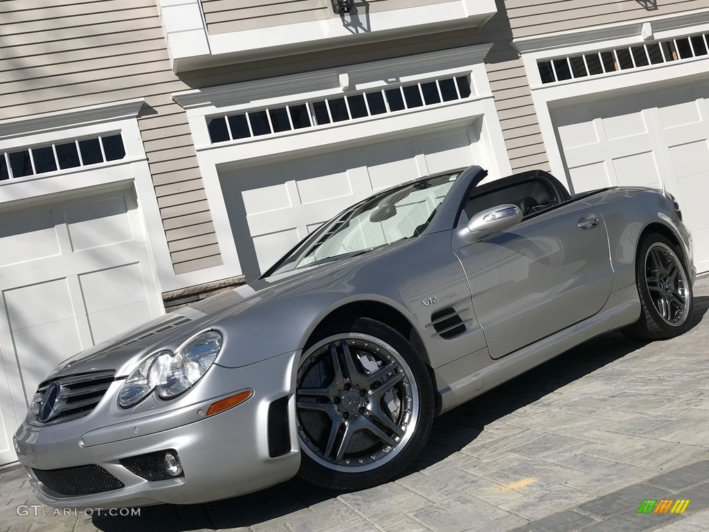 2005 SL 65 AMG Roadster - Brilliant Silver Metallic / Charcoal photo #102