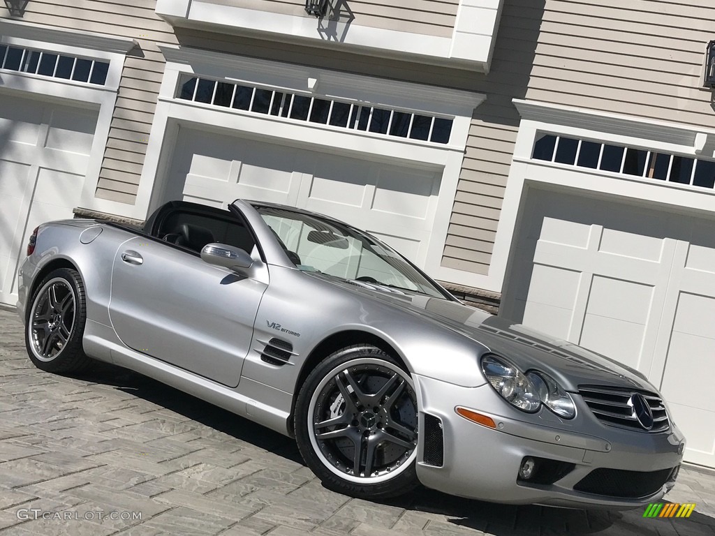 2005 SL 65 AMG Roadster - Brilliant Silver Metallic / Charcoal photo #104