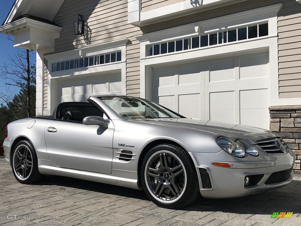 2005 SL 65 AMG Roadster - Brilliant Silver Metallic / Charcoal photo #106
