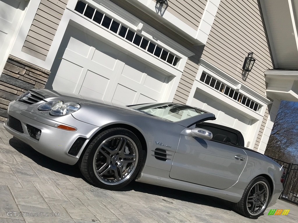 2005 SL 65 AMG Roadster - Brilliant Silver Metallic / Charcoal photo #107