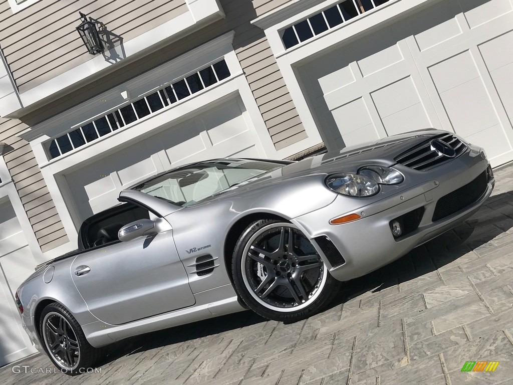 2005 SL 65 AMG Roadster - Brilliant Silver Metallic / Charcoal photo #110