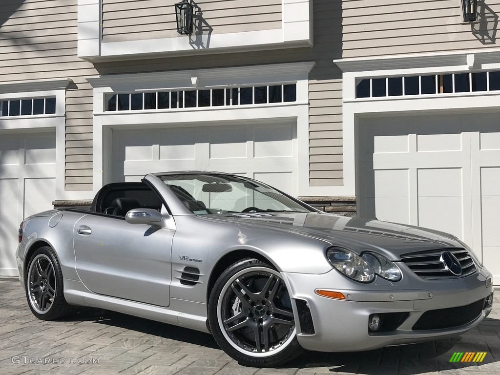 2005 SL 65 AMG Roadster - Brilliant Silver Metallic / Charcoal photo #112