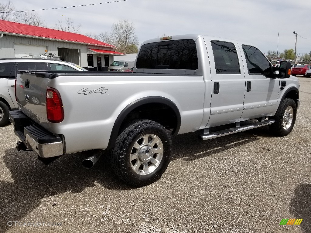 2008 F350 Super Duty Lariat Crew Cab 4x4 - Silver Metallic / Camel photo #4