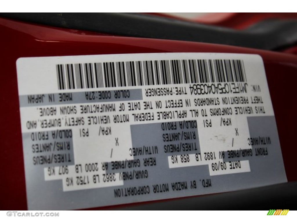 2010 RX-8 Grand Touring - Velocity Red Mica / Black photo #21