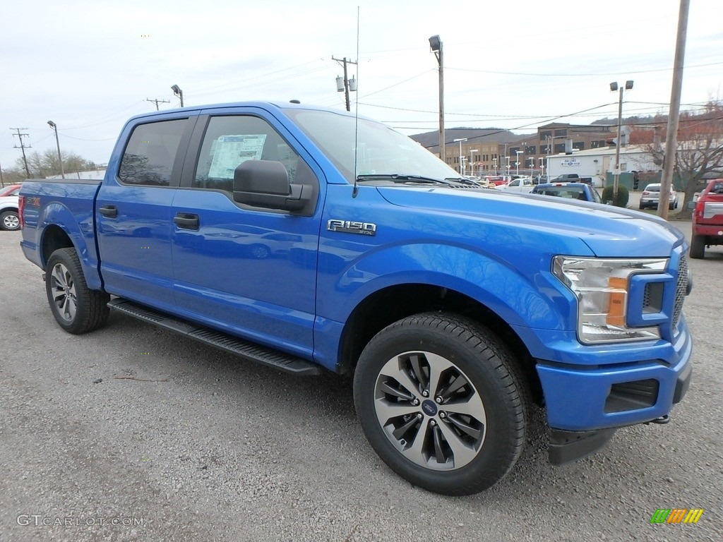 2019 F150 STX SuperCrew 4x4 - Velocity Blue / Earth Gray photo #8