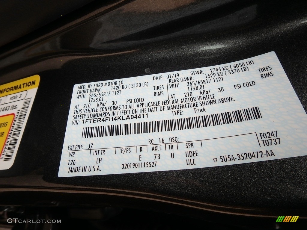 2019 Ranger Color Code J7 for Magnetic Metallic Photo #132851205
