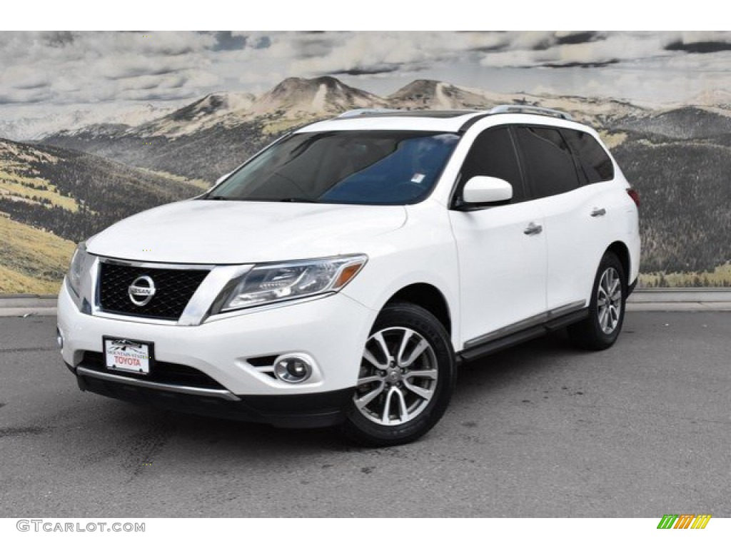 2013 Pathfinder SL 4x4 - Moonlight White / Charcoal photo #5