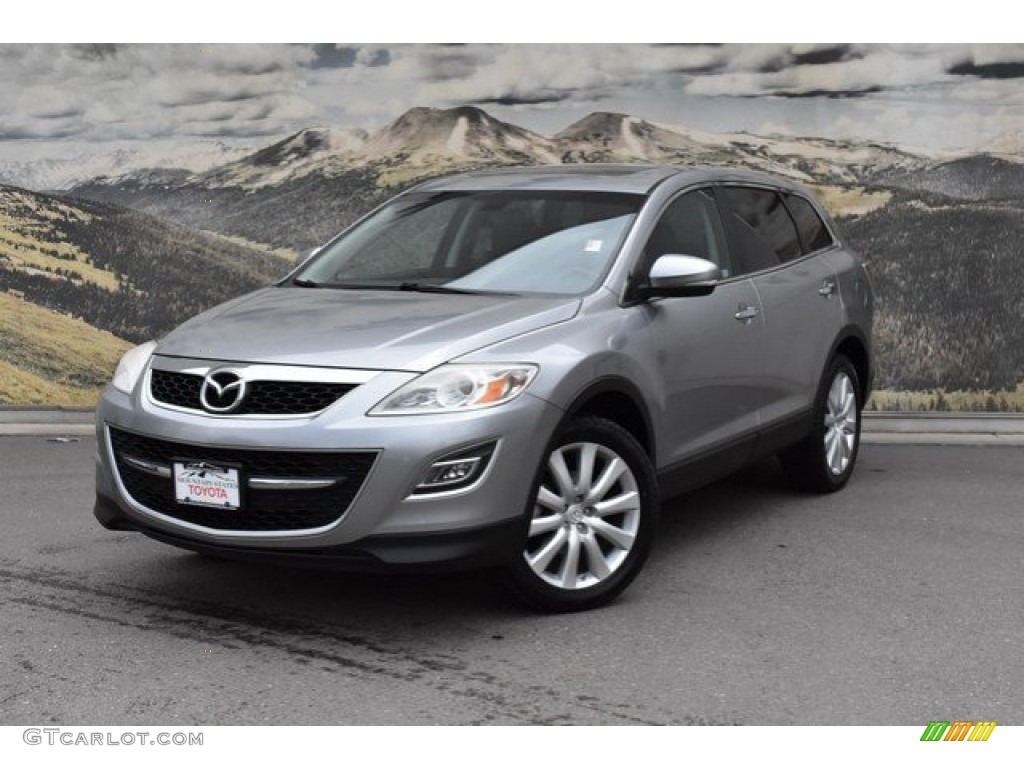 2010 CX-9 Grand Touring AWD - Liquid Silver Metallic / Black photo #5
