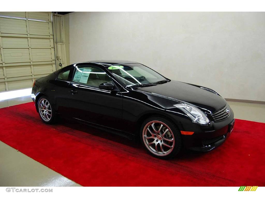 2007 G 35 Coupe - Black Obsidian / Wheat Beige photo #1