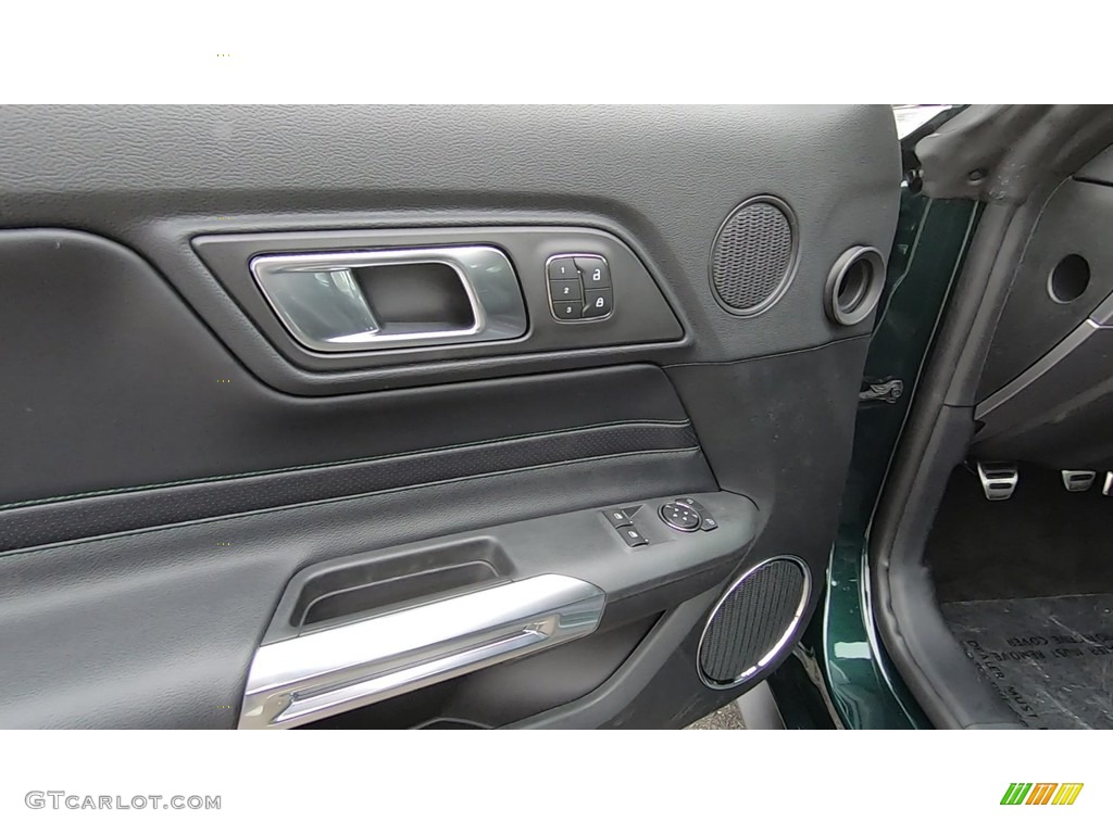 2019 Ford Mustang Bullitt Ebony Door Panel Photo #132859093