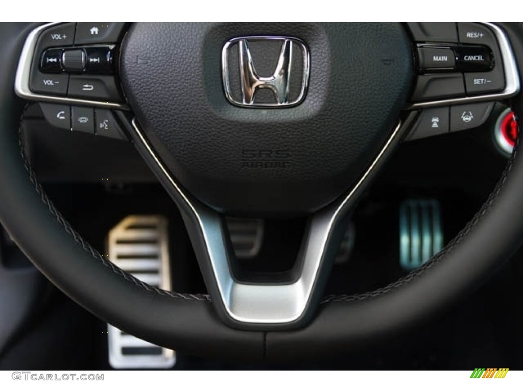 2019 Honda Accord Sport Sedan Black Steering Wheel Photo #132863502