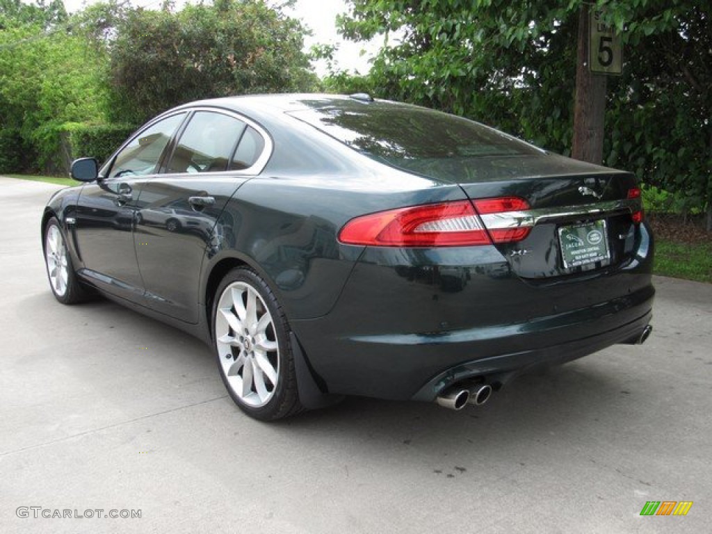 2012 XF Supercharged - British Racing Green Metallic / London Tan/Warm Charcoal photo #2