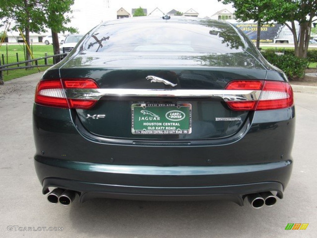 2012 XF Supercharged - British Racing Green Metallic / London Tan/Warm Charcoal photo #10