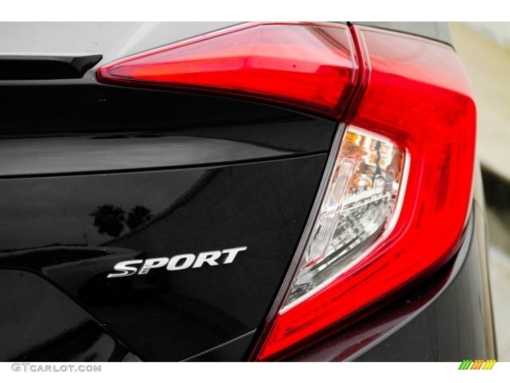 2019 Civic Sport Sedan - Crystal Black Pearl / Black photo #8