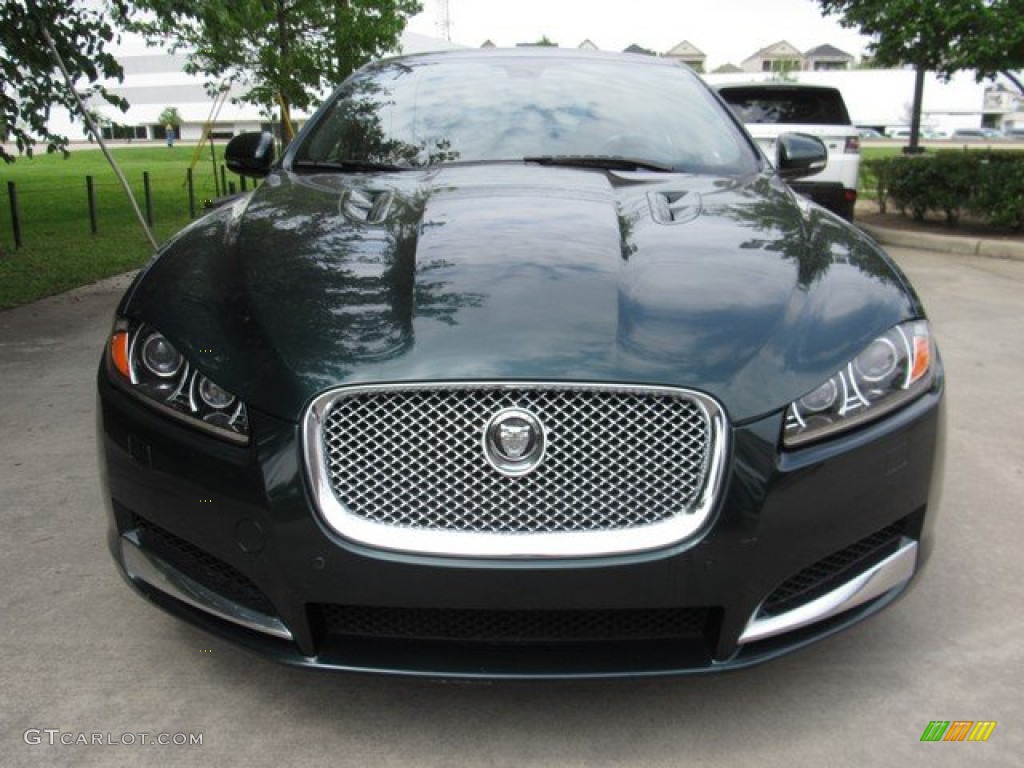 2012 XF Supercharged - British Racing Green Metallic / London Tan/Warm Charcoal photo #12