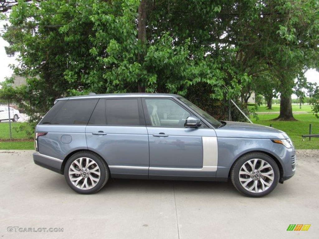 2019 Range Rover HSE - Byron Blue Metallic / Navy/Ivory photo #6