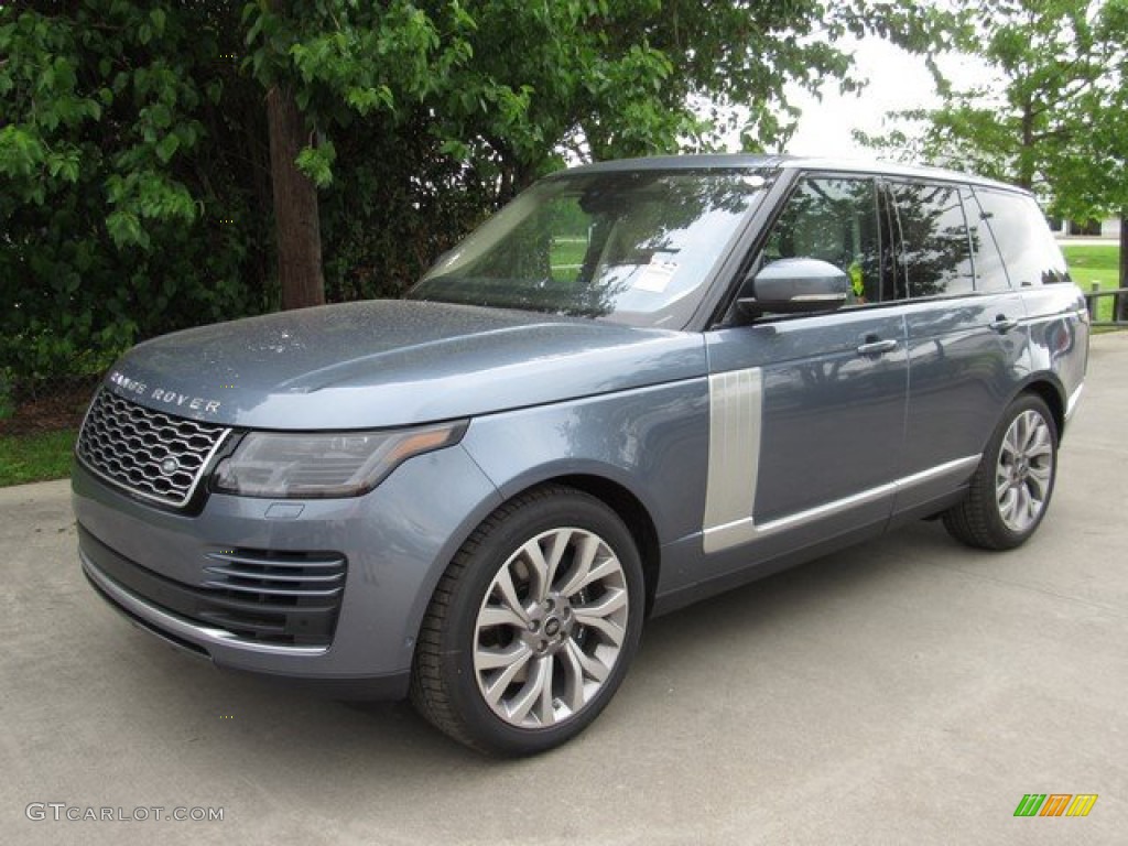 2019 Range Rover HSE - Byron Blue Metallic / Navy/Ivory photo #10