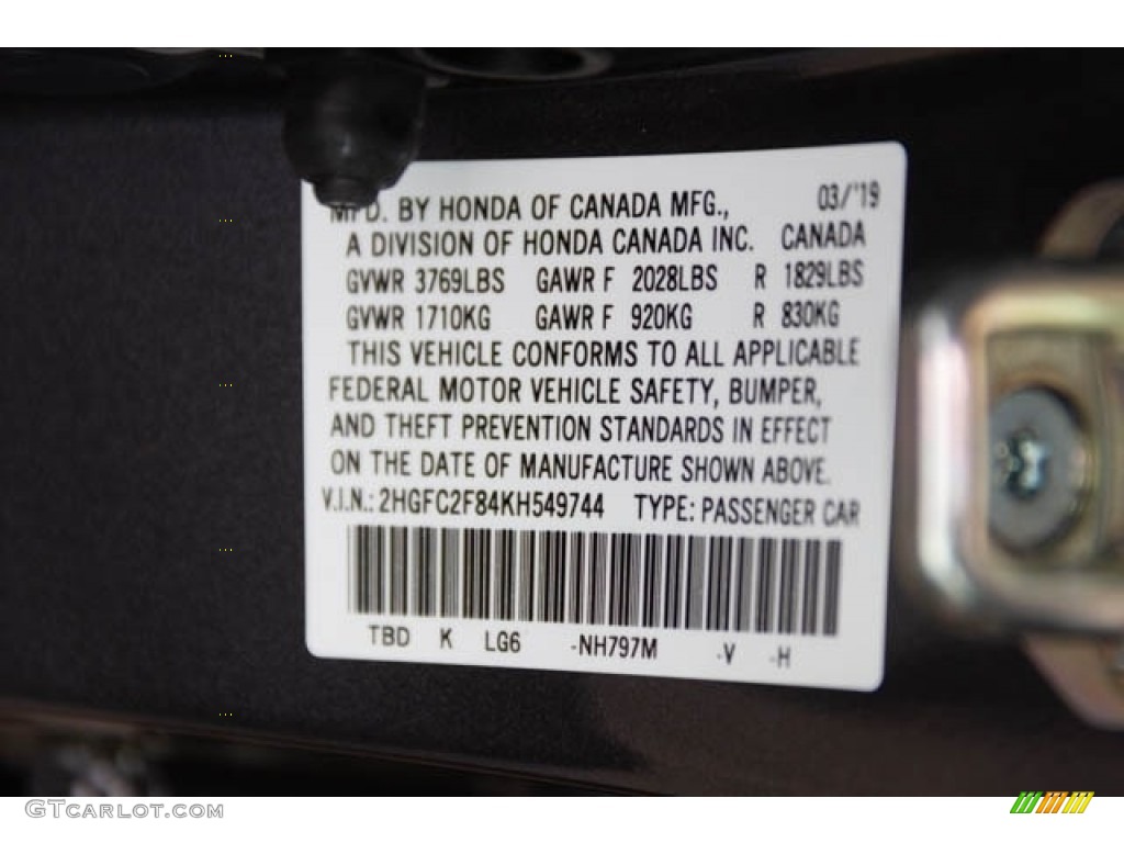 2019 Civic Sport Sedan - Modern Steel Metallic / Black photo #40