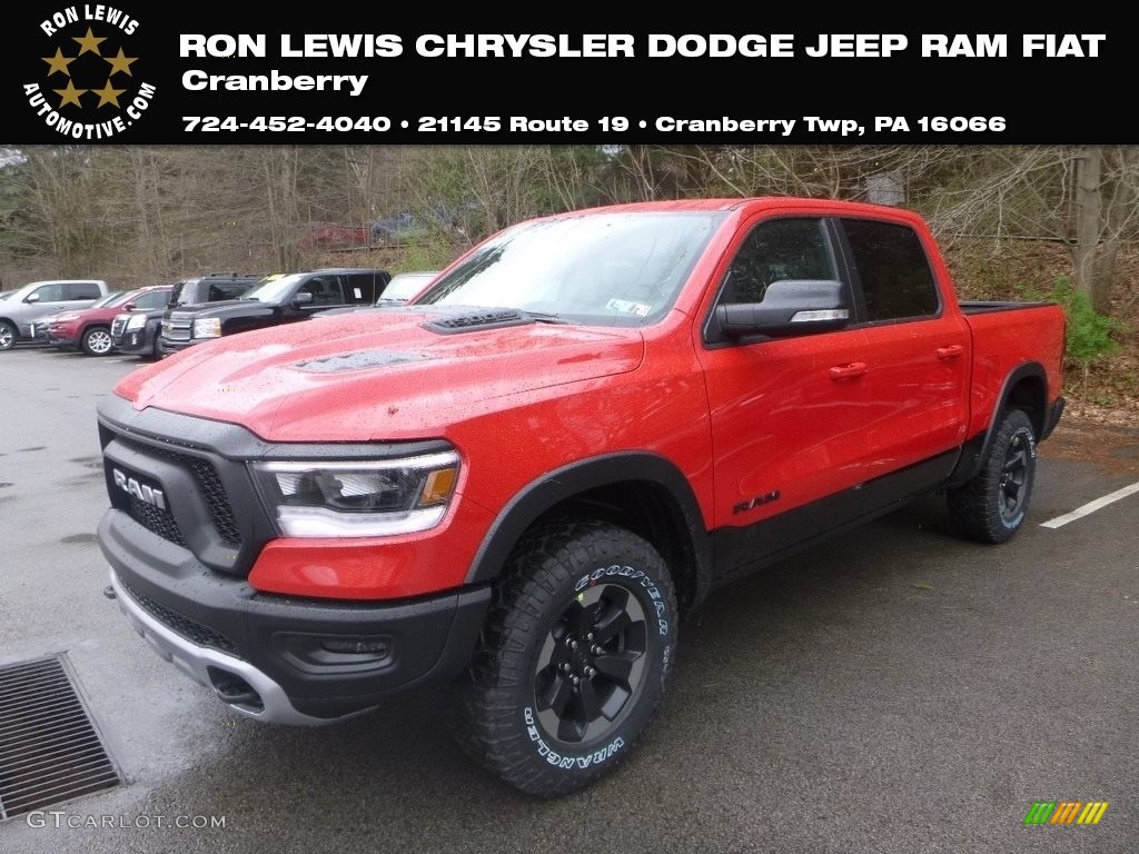 2019 1500 Rebel Crew Cab 4x4 - Flame Red / Black/Red photo #1