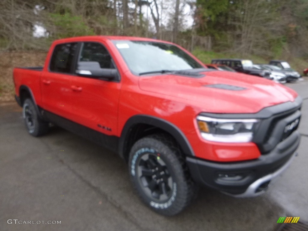 2019 1500 Rebel Crew Cab 4x4 - Flame Red / Black/Red photo #8