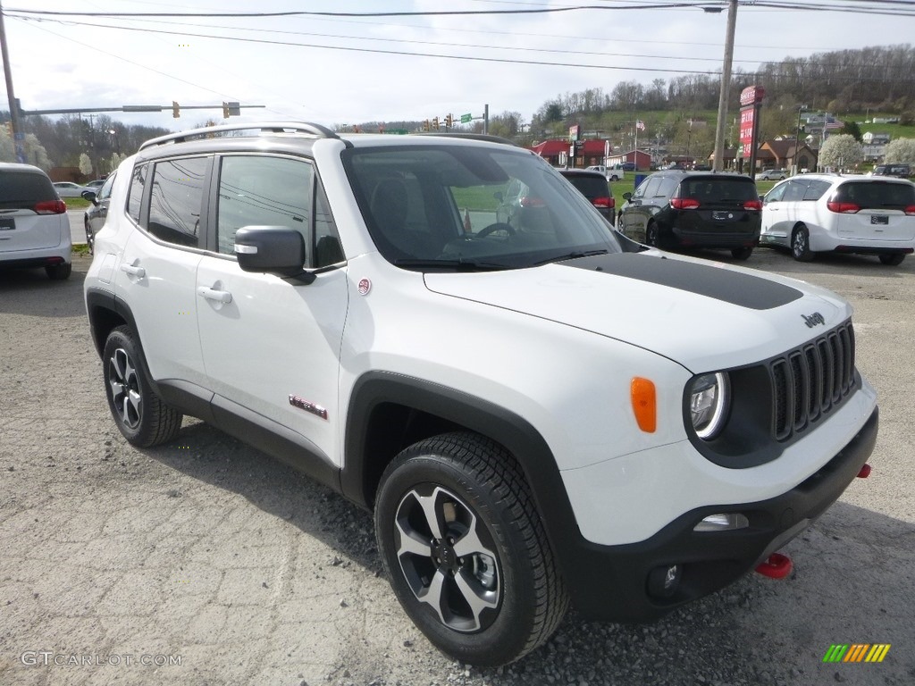 Alpine White 2019 Jeep Renegade Trailhawk 4x4 Exterior Photo #132881822