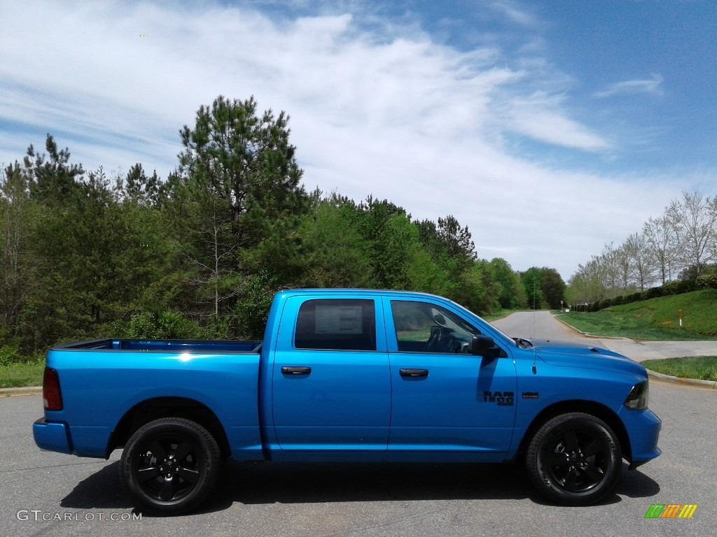 2019 1500 Classic Express Crew Cab 4x4 - Hydro Blue Sport Edition / Black/Diesel Gray photo #5