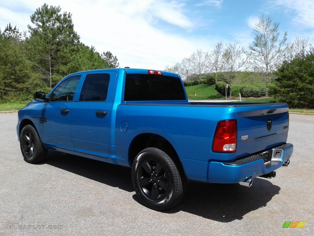 2019 1500 Classic Express Crew Cab 4x4 - Hydro Blue Sport Edition / Black/Diesel Gray photo #8