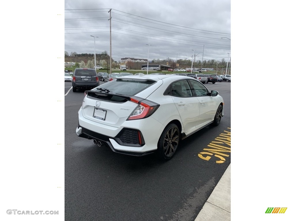 2019 Civic Sport Hatchback - White Orchid Pearl / Black photo #5
