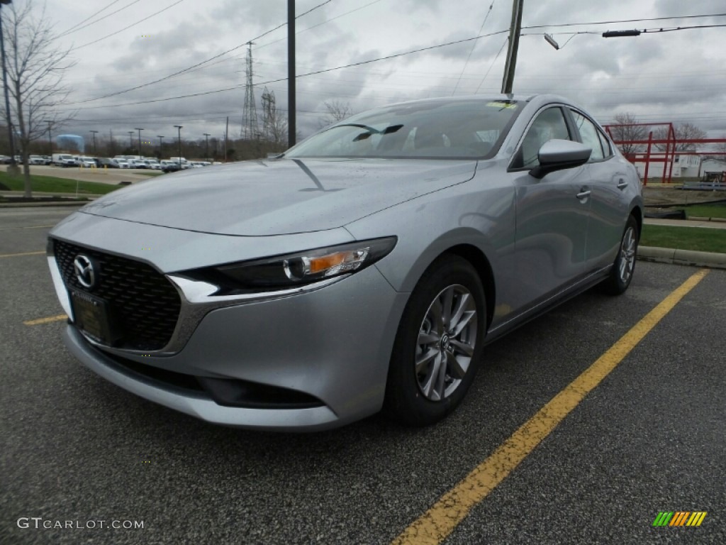 2019 MAZDA3 Sedan - Sonic Silver Metallic / Black photo #3