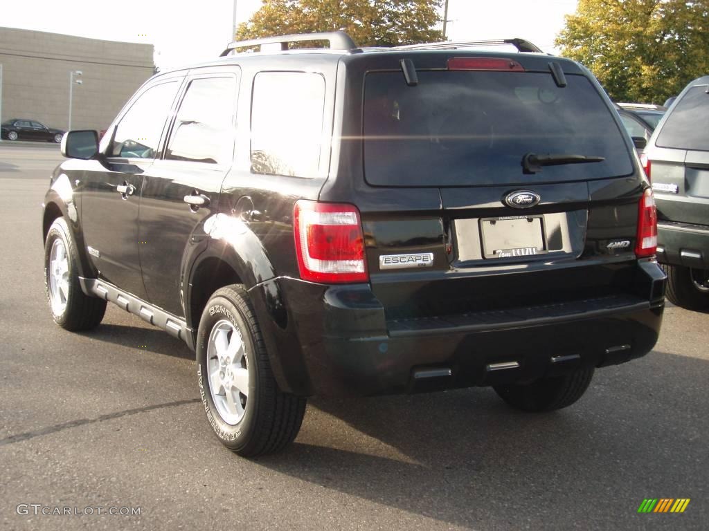 2008 Escape XLT V6 4WD - Black / Charcoal photo #3