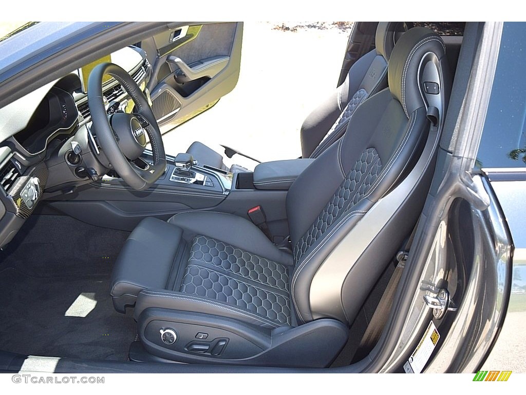 Black/Rock Gray Stitching Interior 2018 Audi RS 5 2.9T quattro Coupe Photo #132903040