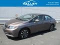 2015 Urban Titanium Metallic Honda Civic EX Sedan  photo #1